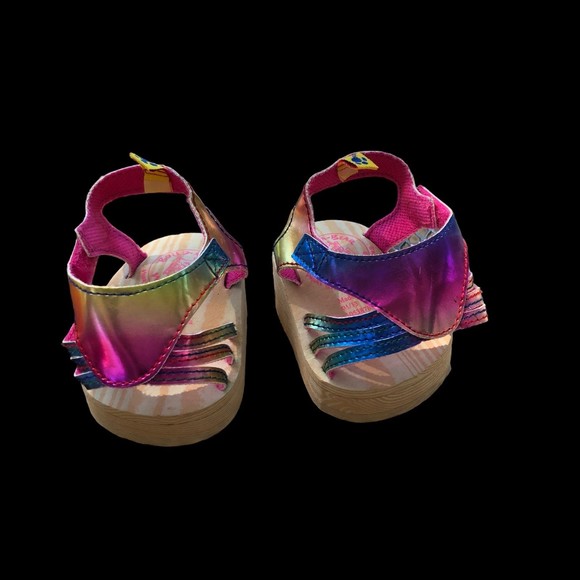 Build a Bear Workshop Shiny Rainbow Platform Sandals; Collectible BAB Accessory - Picture 3 of 5